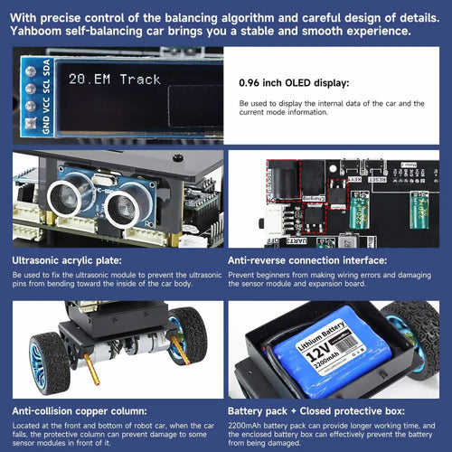 Yahboom STM32 Self-balancing Robot Car--All accessory kit