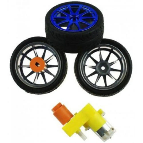 DFRobot 65mm Rubber Wheel Pair - Blue