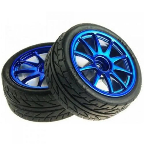 DFRobot 65mm Rubber Wheel Pair - Blue