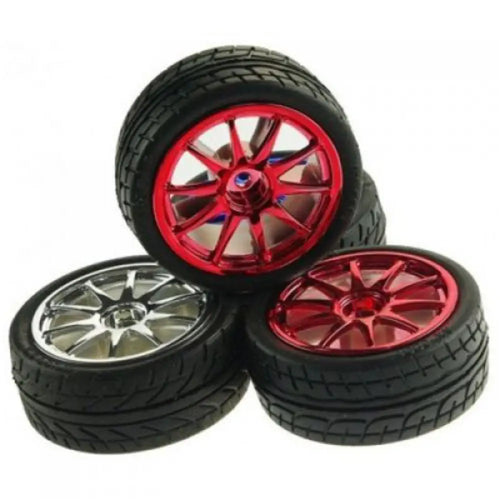 DFRobot 65mm Rubber Wheel Pair - Red