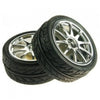 DFRobot 65mm Rubber Wheel Pair - Silver