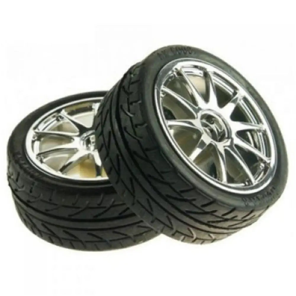 DFRobot 65mm Rubber Wheel Pair - Silver