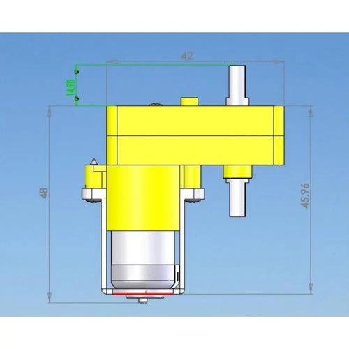 DFRobot 6V,180rpm Micro DC Geared Motor with Back Shaft