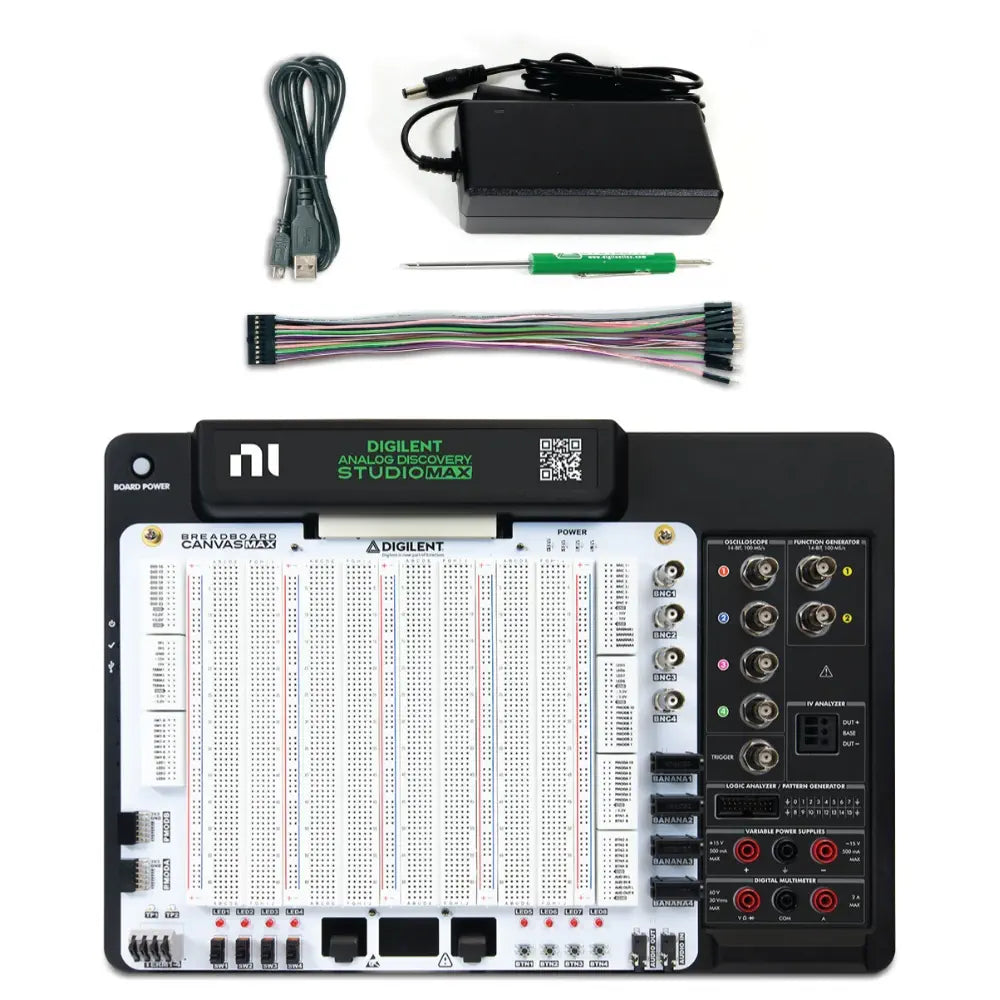 Digilent Analog Discovery Studio Max: Multi-Instrument Lab for Engineering Experimentation (Device only)