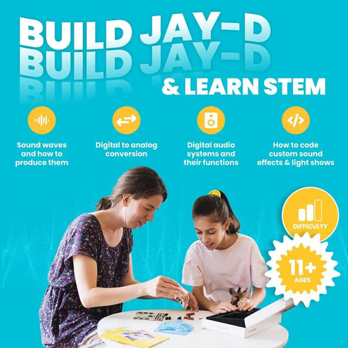 CircuitMess Jay-D - DJ Mixtable Kit, Learn Electronics and Coding STEM Building Toy, Music Education Kit, Solder kit, Science kit for Ages 11 Years and Up