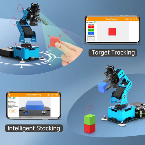 Hiwonder ArmPi mini 4DOF Vision Robotic Arm Powered by Raspberry Pi Support Python and OpenCV for Beginners (No Raspberry Pi 4B Included)