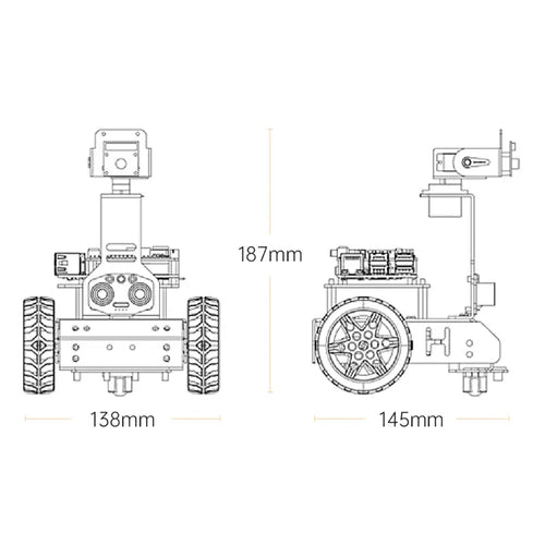 Hiwonder GoGopi Raspberry Pi 4B Intelligent Vision Robot Car For Python Programming (Including Raspberry Pi)