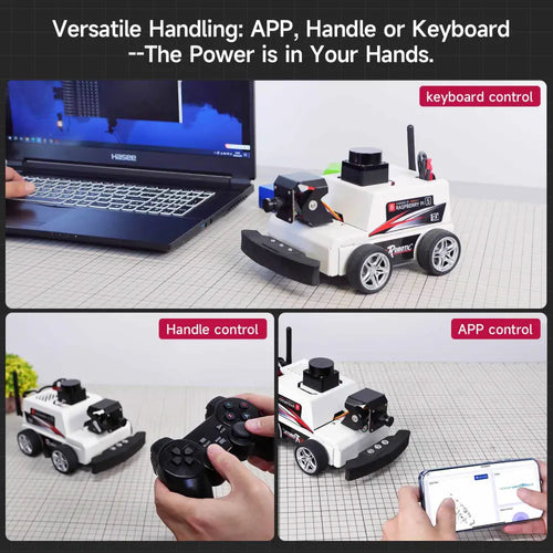 Yahboom Raspberry Pi 5 AI Visual ROS2 Robot Car Kit 2DOF Lidar Stem Education Project For Teen Engineers Students (With Raspberry Pi5-16GB)