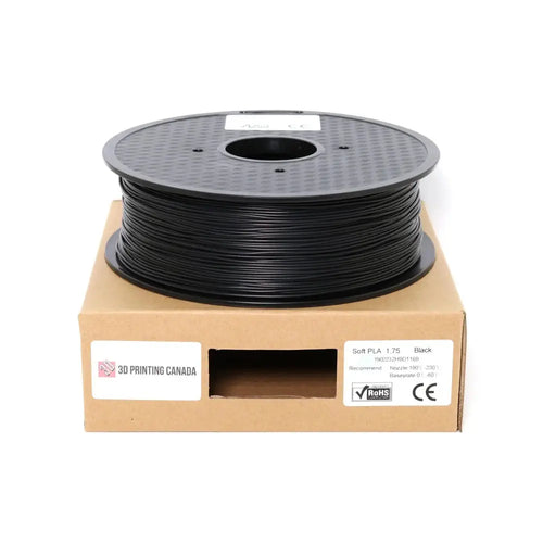 Black Standard Flexible PLA Filament - 1.75mm, 1kg