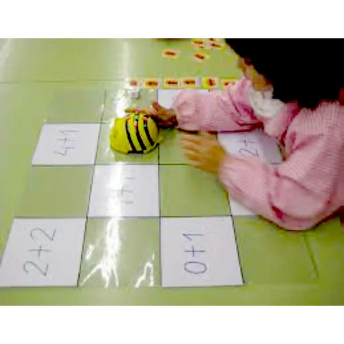 TTS Bee Bot &amp; Blue Bot Transparent Grid Mat without Pockets