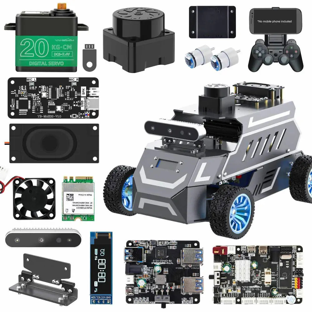 ROSMASTER A1 AI Large Model ROS2 Robot with Ackerman steering chassis-Superior without NANO 4GB SUB