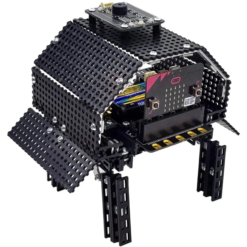 BinaryBots Code Totem Tortoise Robot Kit with BBC micro:bit - STEM Coding Sensor Board Toy - Build Touch LED Interactive Robot for Kids, Students &amp; Schools Learning | Tortoise