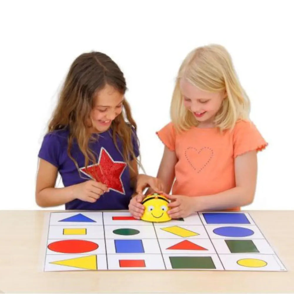 TTS Shapes Color &amp; Size Mat - Durable Floor Mat - Bee-Bot &amp; Blue-Bot Compatible Coding Robot Play - Educational Maths, Geometry, STEM Learning - Classroom Mat | 60x60 cm