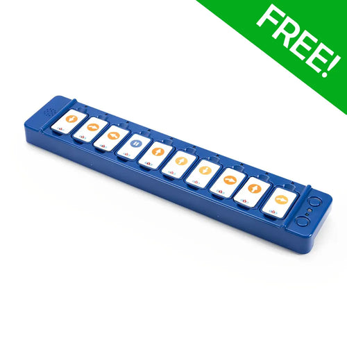 TTS 6 Blue-Bot Programmable Robots with FREE TacTile Reader and FREE 1-set Tactile Standard Tile Pack - STEM Learning Coding Robotics for Kids Age 3+