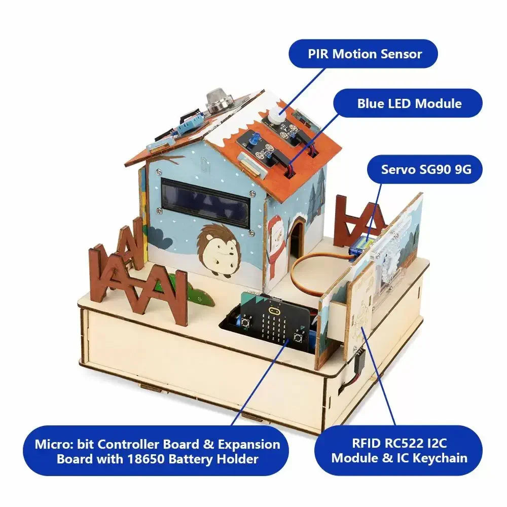 ACEBOTT QE005 Smart Home IoT Starter Kit With Arduino/ACECode(Scratch) For Micro:Bit Board - Educational STEM DIY Programming Kits for 8+ Years