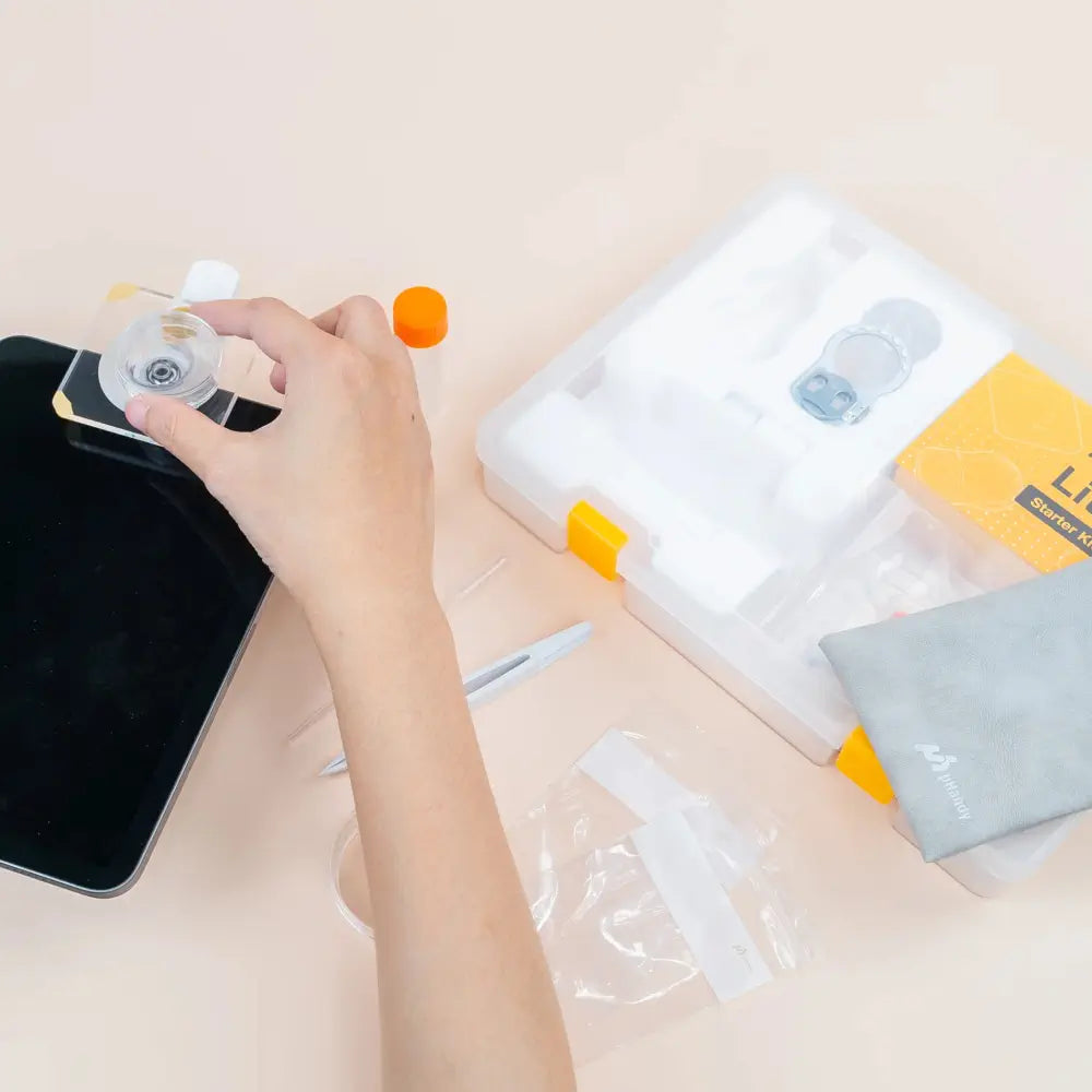 uHandy Starter Kit Smartphone Microscope for STEM/STEAM Education – 10–60× Optical, Up to 300× App Zoom, Portable Science Explorer