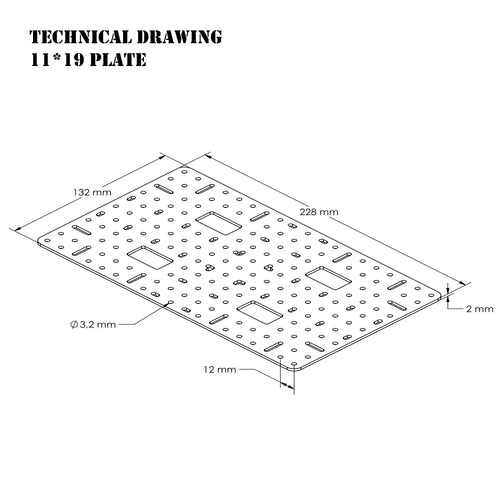 Universal Aluminum Plate (11x19) from SMD Building Set Products