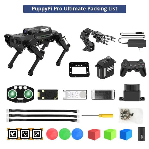 Hiwonder PuppyPi Pro Quadruped Robot with AI Vision Powered by Raspberry Pi 5 ROS Open Source Robot Dog (Ultimate kit with Raspberry Pi 5 4GB)