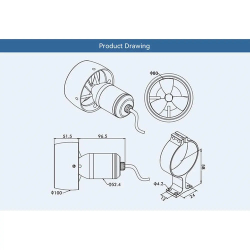 CubeMars DW10 underwater thruster for ROV