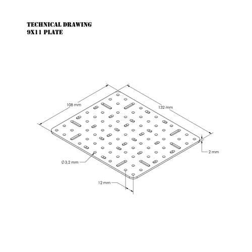 Universal Aluminum Plate (9x11) from SMD Building Set Products