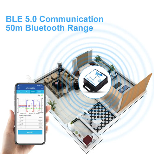 WITMOTION WT901BLECL MPU9250 High-Precision 9-Axis Gyroscope, Accelerometer, Magnetometer, 3-Axis Bluetooth AHRS IMU Sensor for Arduino