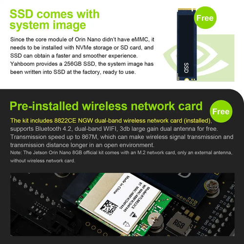 Official Original Jetson Orin NANO 8GB RAM  SUPER Development Board based on NVIDIA Core Module for AI Deep Learning