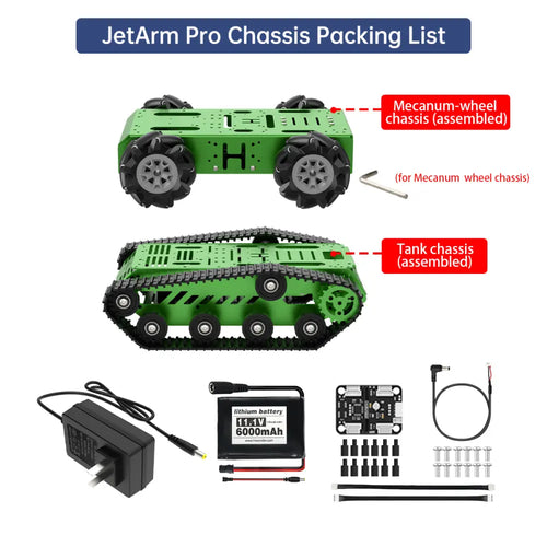 Hiwonder JetArm Pro ROS1 ROS2 3D Vision Robot, with Multimodal AI Model (ChatGPT), AI Voice and Vision Interaction ( Ultimate Kit/Jetson Orin Nano 8GB/Mecanum Chassis)