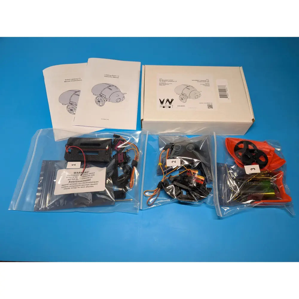 VN ROBOT Ladybug 1.0 fully autonomous wheeled robot (Complete Construction Kit) with obstacle avoidance behavior