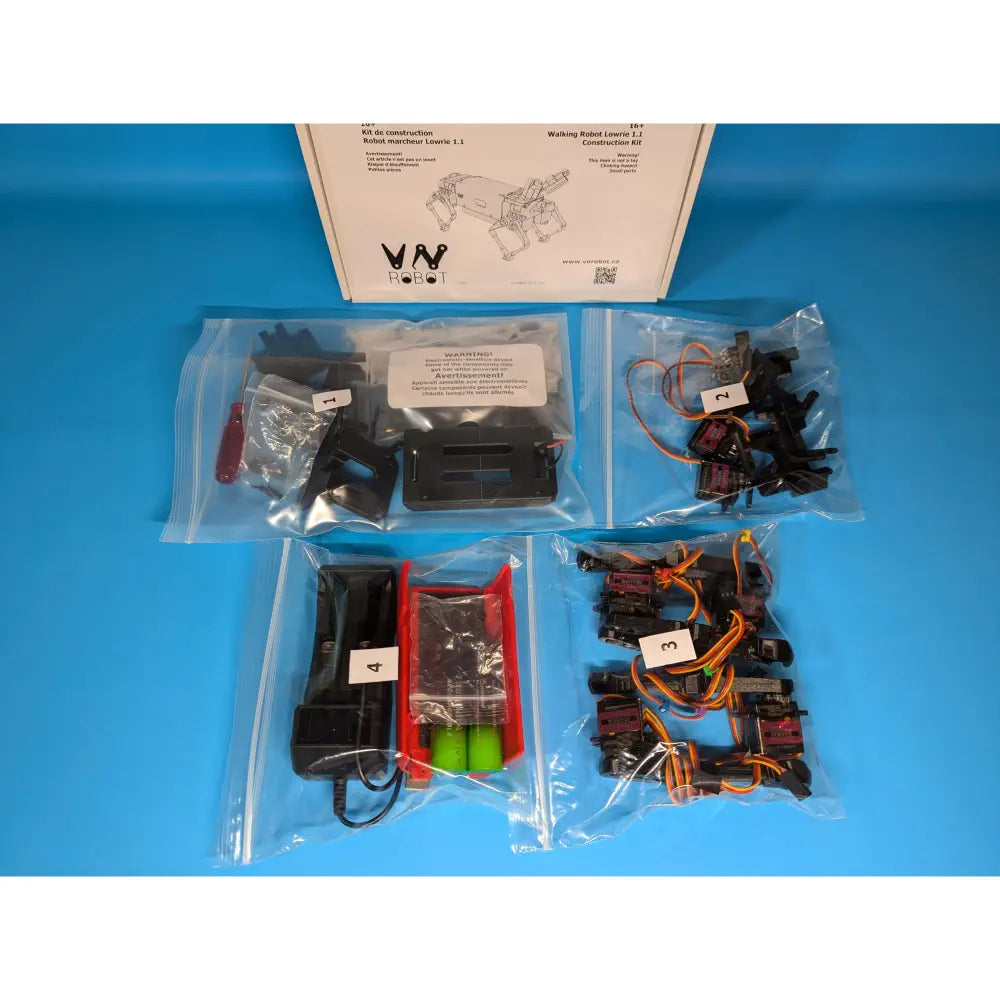 VN ROBOT Walking Robot Lowrie 1.1 fully autonomous walking robot (Complete Construction Kit) with obstacle avoidance behavior