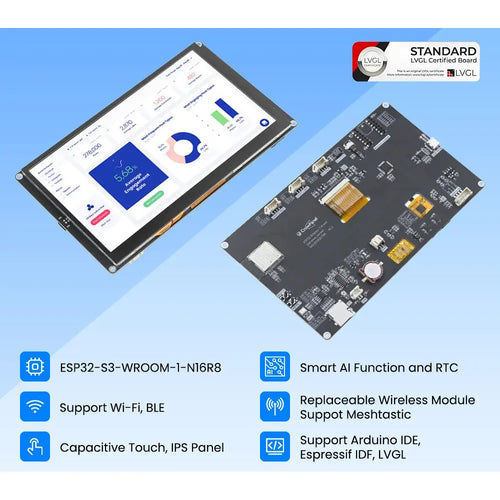 Elecrow CrowPanel Advance 7.0-HMI ESP32 AI Display 800x480 IPS Touch Screen