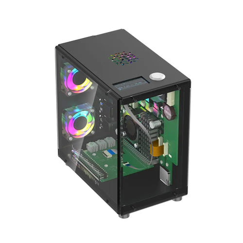 Elecrow Mini PC Case w/ 1.3” OLED Screen for Jetson Orin Nano