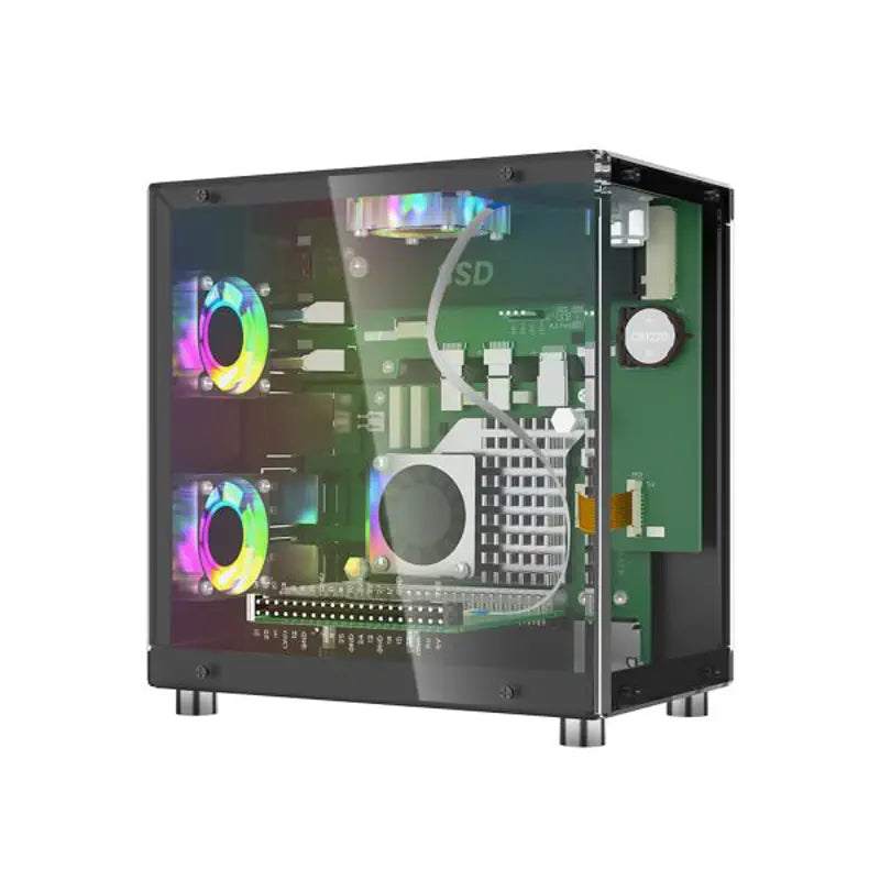 Elecrow Mini PC Case w/ 1.3” OLED Screen for Raspberry Pi 5