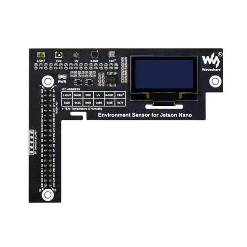 Waveshare Environment Sensors Module for Jetson Nano, I2C Bus w/ 1.3in ...