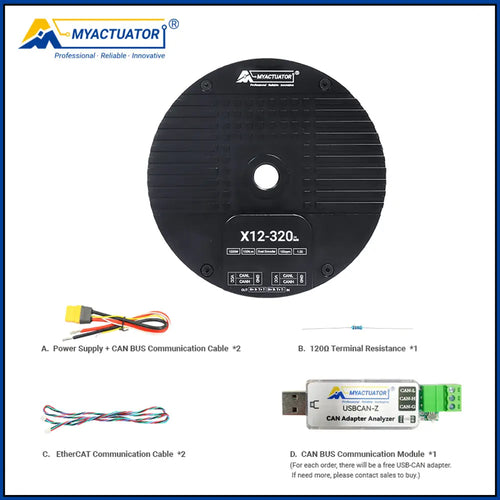 Myactuator DC MOTOR RMD-X12-320 EtherCAT New V4 High Torque 320N.M Humanoid Robot Joint High Precision 48v DC Brushless Motor