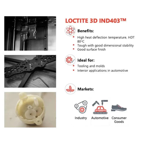 LOCTITE 3D IND403 High Modulus Black Resin - 1kg