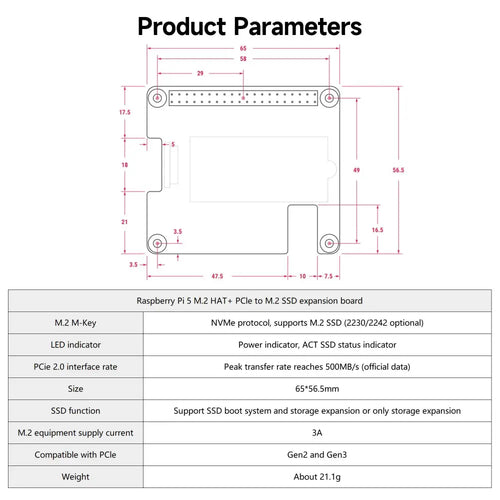 Raspberry Pi 5 Official M.2 HAT+