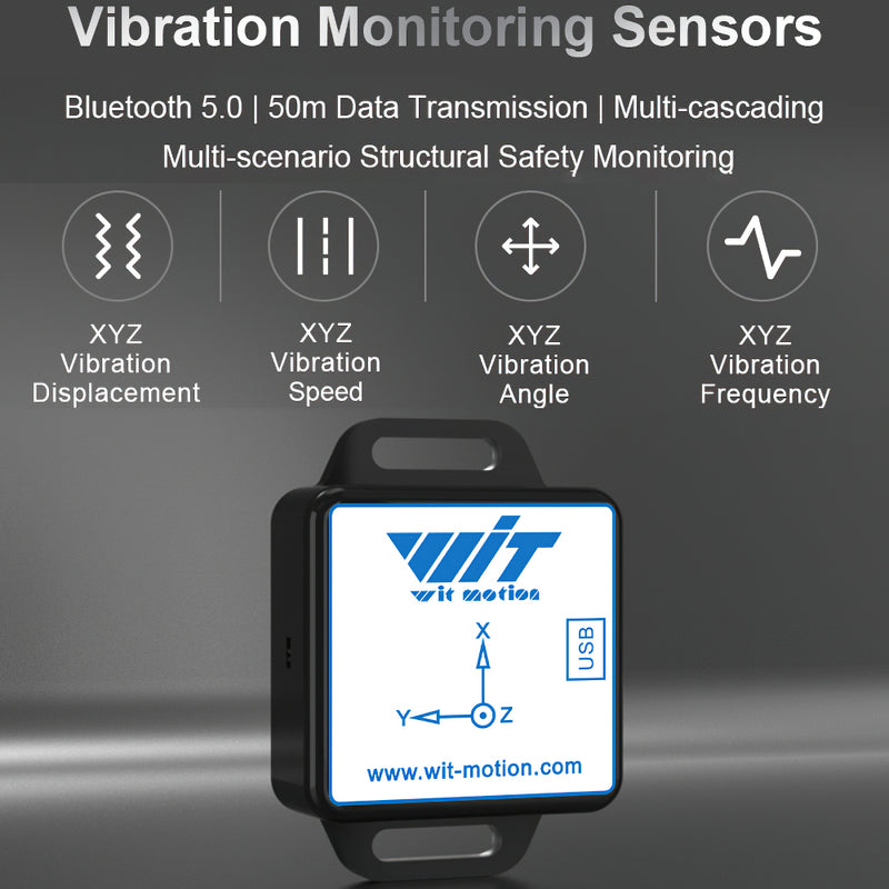 Witmotion WTVB01-BT50 Bluetooth MPU6050 Multi-Cascade High-Stability 3-Axis Vibration Sensor