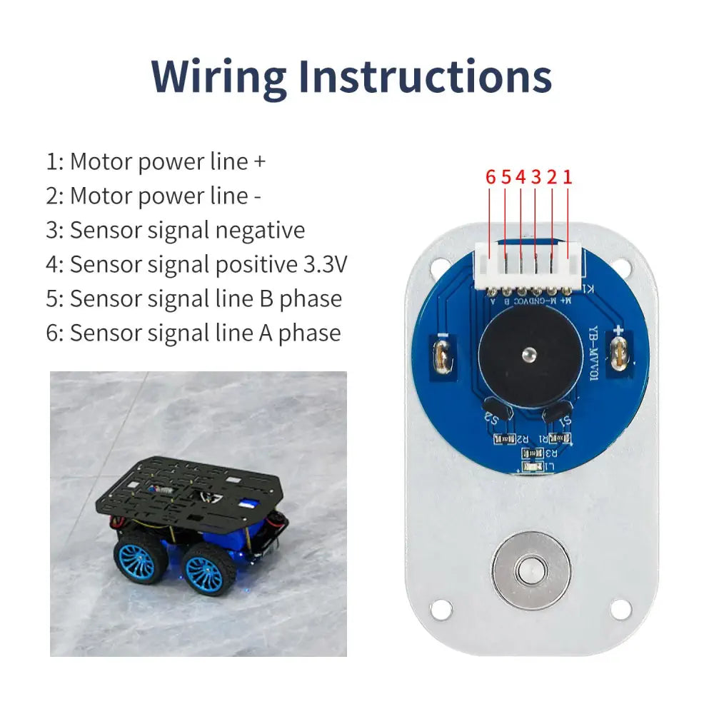 L-type Encoder DC Reduction Motor -Motor + Bracket