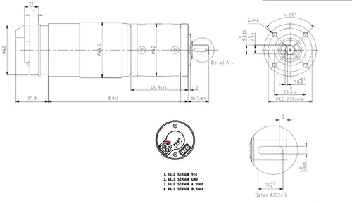 13PPR Encoder 60RPM DC 12V Gearmotor, 5Nm