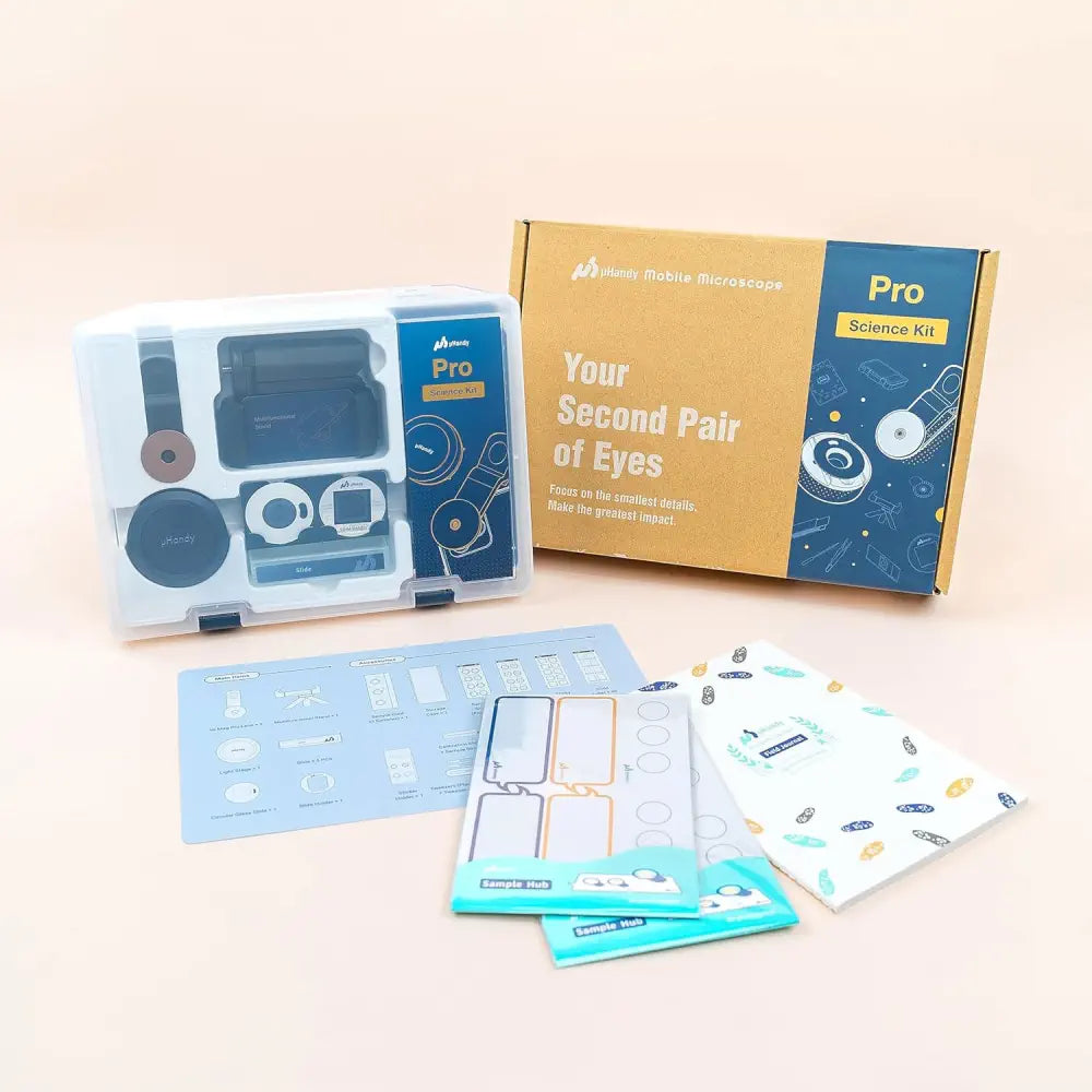 uHandy Pro Mobile Microscope Science Kit – 45×–270× Portable Smartphone/Ta­blet Microscope with Hi-Mag Pro Lens for STEM, Education &amp; Field Exploration