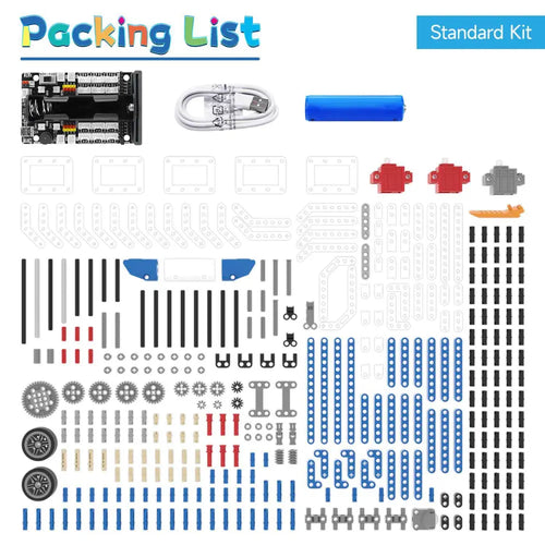 Yahboom Micro bit Building Block Robot Kit 16 in 1 STEM Projects DIY Science Educational Toys for Kids Age 10+ (Standard Kit Without Microbit)