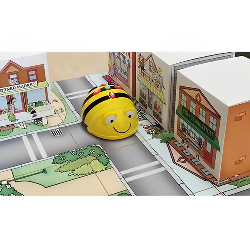 TTS Bee-Bot Programmable Robot with Community Mat and 3D Community Construction Kit Bundle - STEM Learning Coding Robot Toy for Kids Age 3+ Years