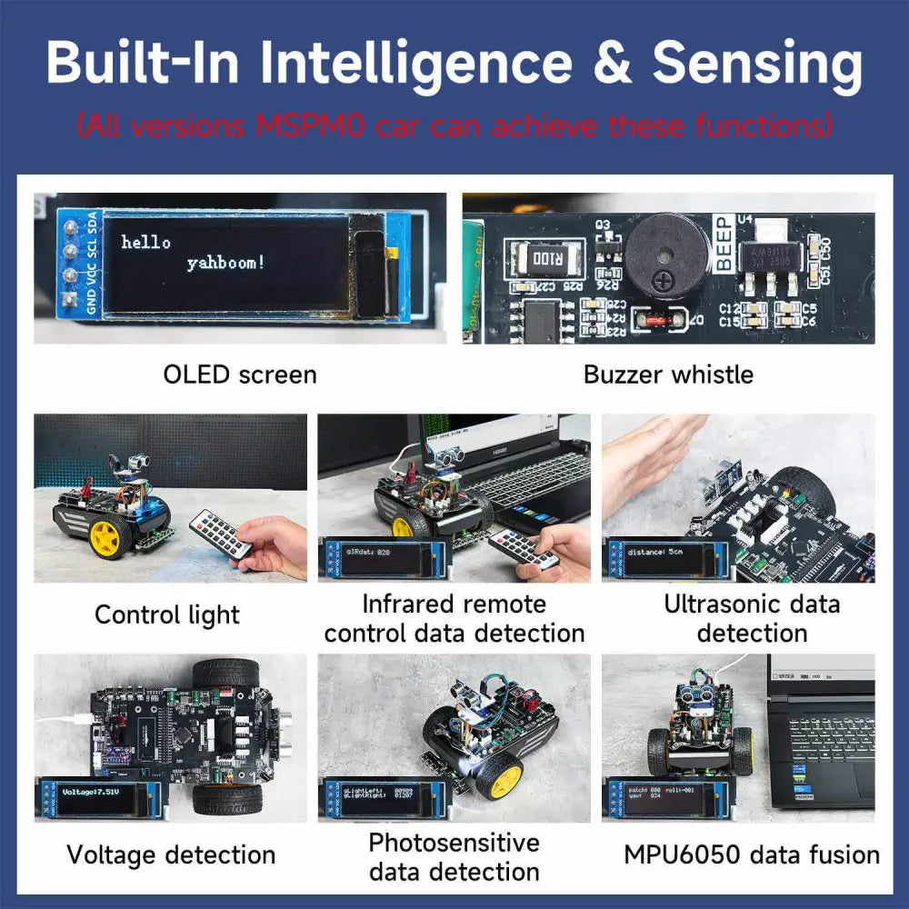 Yahboom MSPM0 smart robot car based on MSPM0G3507-K230 Superior Kit