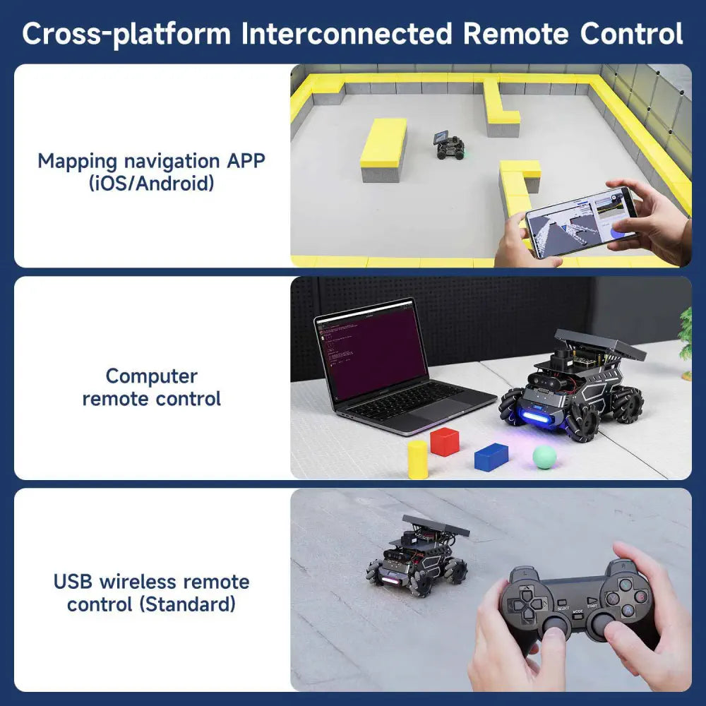 ROSMASTER M3 AI Large Model ROS2 Robot Kit-Superior Version With Orin NANO SUPER 8GB Board