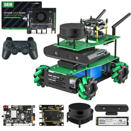 ROSMASTER X3 ROS2 Robot with Mecanum Wheel -Superior with Orin NANO SUPER 4GB Board