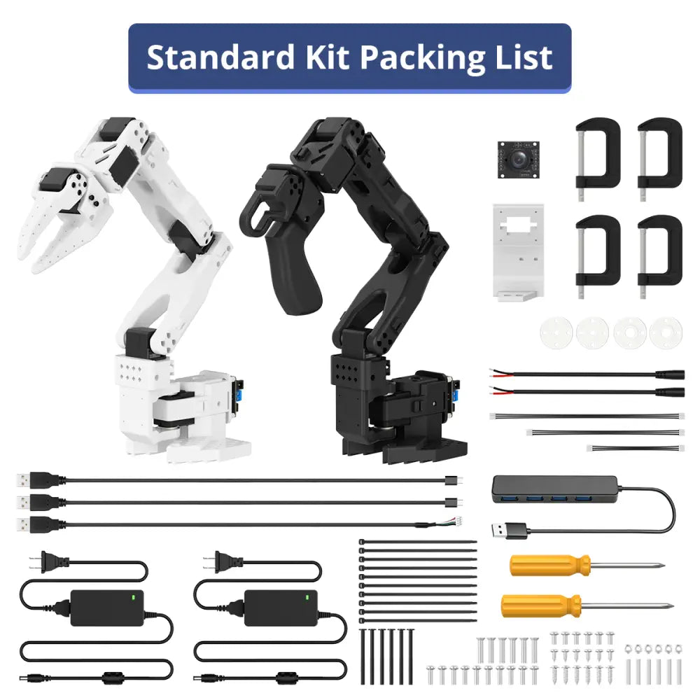 Hiwonder LeRobot SO-ARM101 Open-Source 6-Axis Robotic Arm with AI Vision &amp; AI Recognition for Embodied Intelligence Programming (Standard Kit/Assembled)