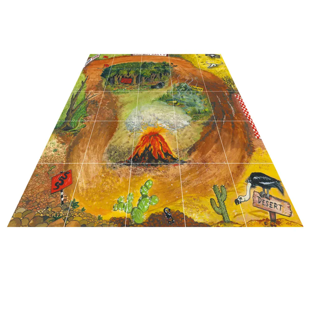 Rally STEM Robot Play Mat - Coding Activity Floor Mat, Large Durable Design, Multi-Robot Compatibility - STEM Learning &amp; Programming for Loti-Bot, Oti-Bot, Bee-Bot &amp; Blue-Bot | Kids Gift