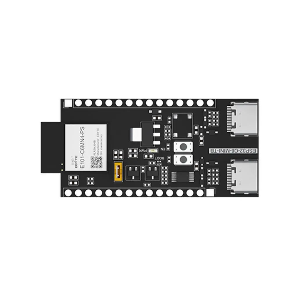 E101-C6MN4-PS-TB ESP32-C6 chip WiFi6+BLE 5.3 Dual-mode WiFi module development test version 2.4GH global license-free frequency band, MQTT protocol