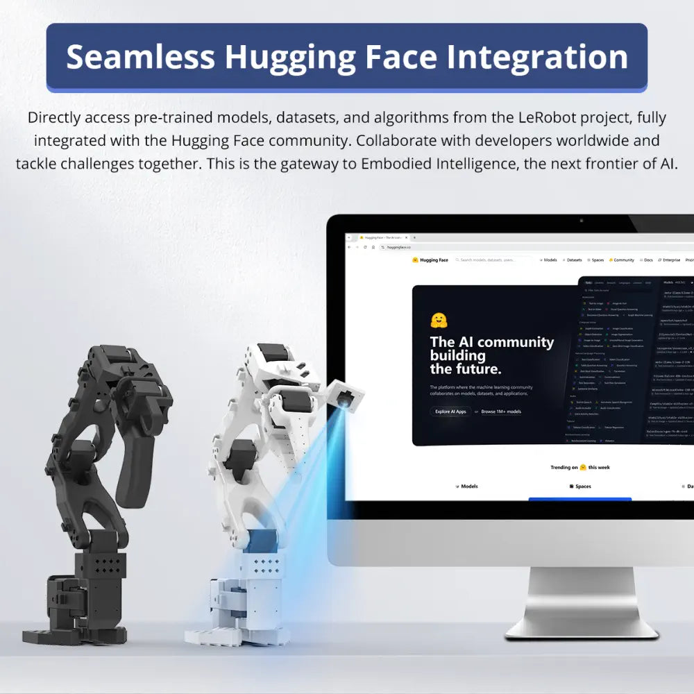 Hiwonder LeRobot SO-ARM101 Open-Source 6-Axis Robotic Arm with AI Vision &amp; AI Recognition for Embodied Intelligence Programming (Standard Kit/Assembled)