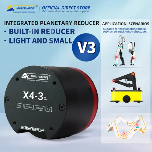 MyActuator RMD-X4 1:6 Micro Motor High Precision Light Weight BLDC 24V High-Speed 600RPM CAN BUS